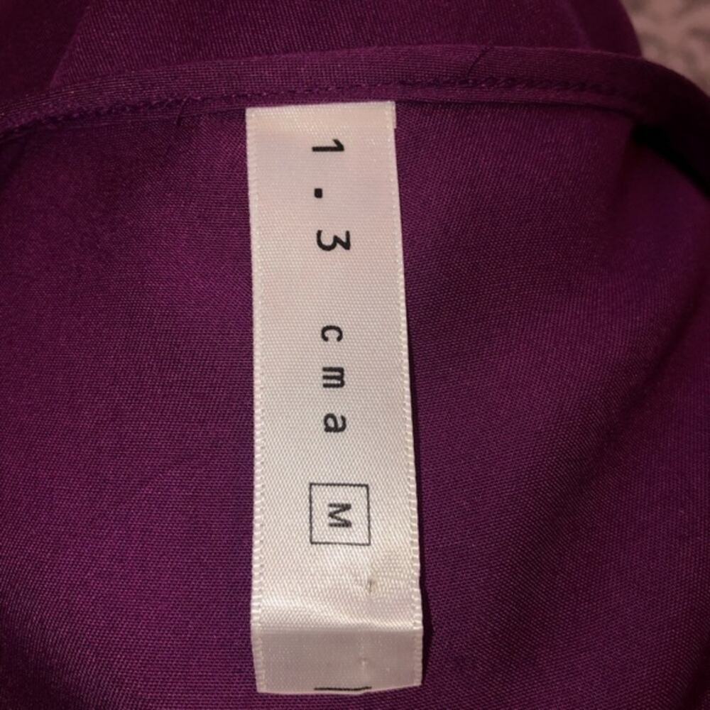 1.3 CMA Plum Beaded Racerback Tank Top Medium - Picture 4 of 5